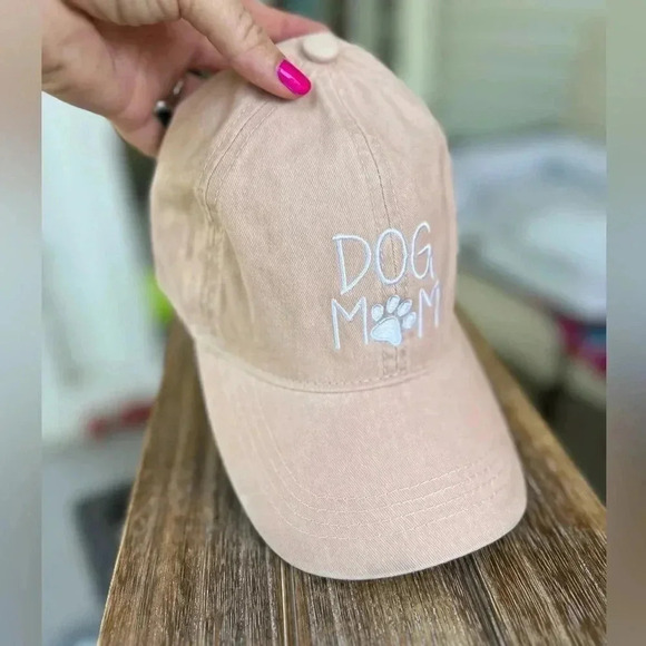 NEW DOG MOM David & Young Embroidered Baseball Hat/Cap w/ embroidered lettering - Picture 1 of 6